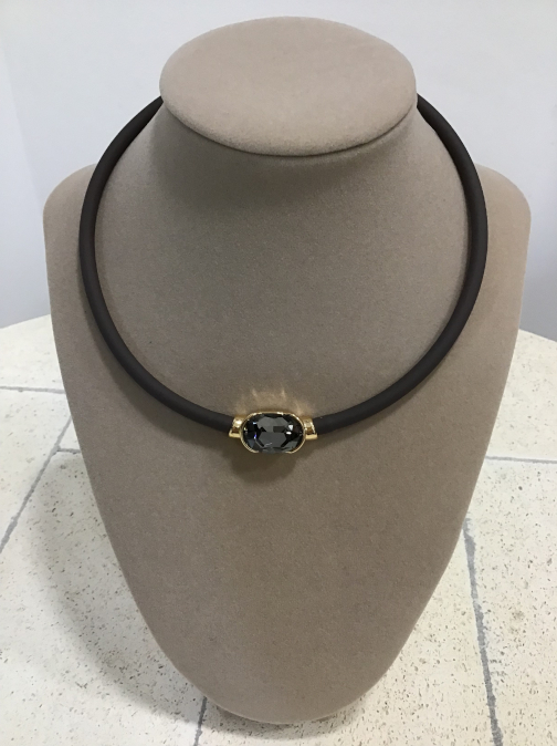 Gargantilla Caucho A Gris