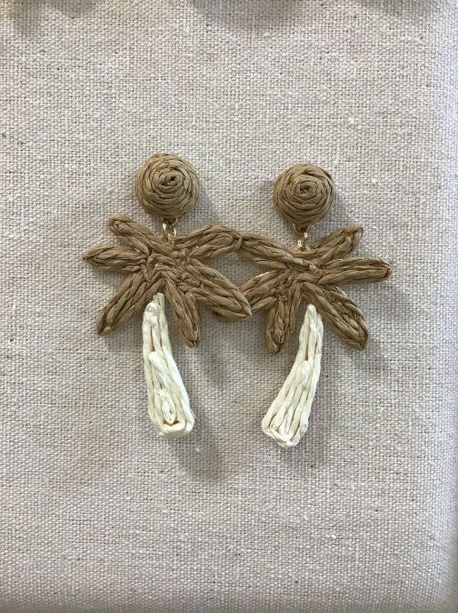 Pendientes Palmera Marrón