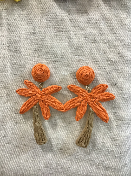 Pendientes Palmera Naranja